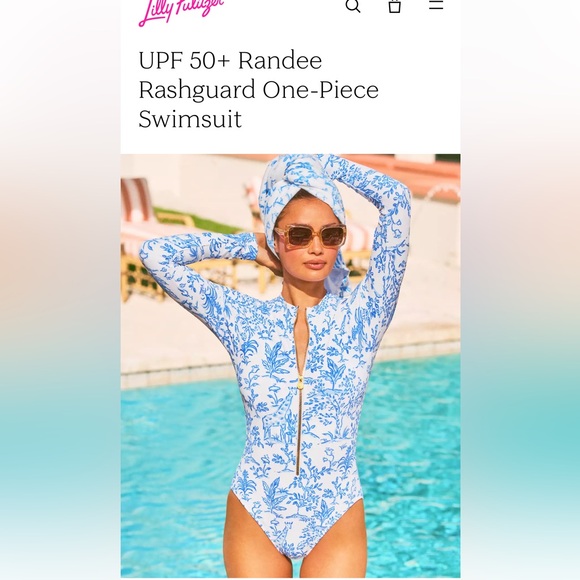 Lilly Pulitzer Randee Rashguard One Piece - Main Image